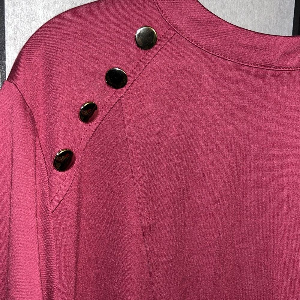 NWT Eloquii burgundy colored dress in plus size 20 - Picture 5 of 10